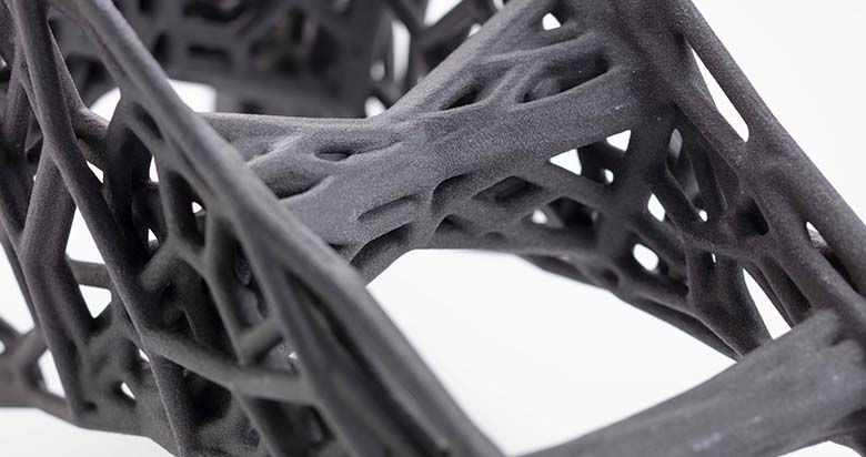 Carbon LW PA640GSL faserverstärktes SLS-3D-gedrucktes Bauteil als Metallersatz